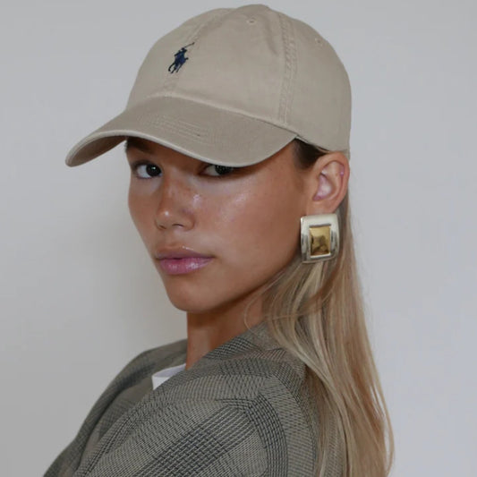 Dual-Tone Rectangle Earrings