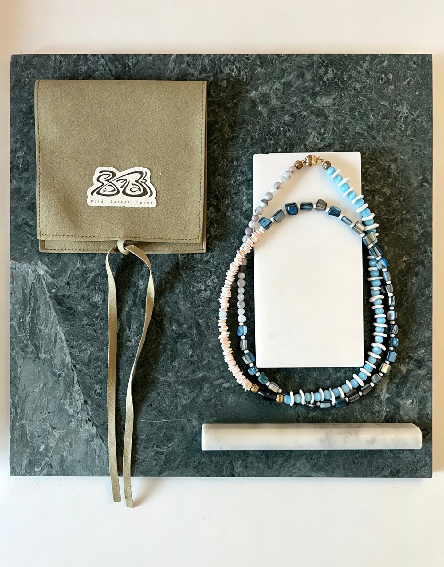 Isle Prelude Natural Stone Gradient Beaded Necklace