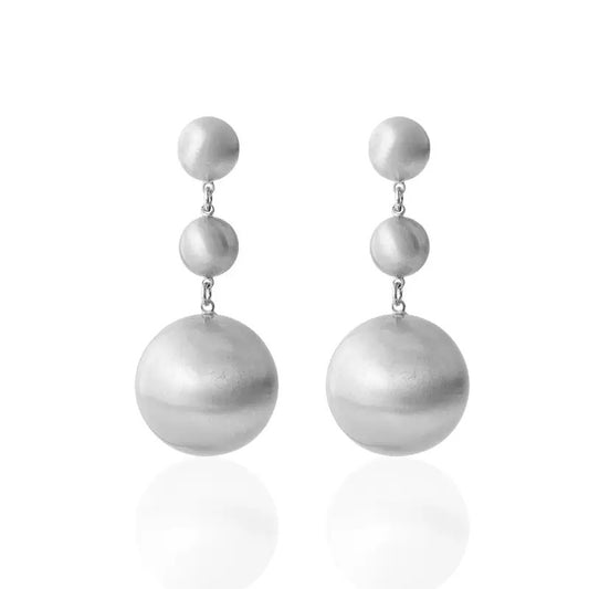 Parisian Chic Textured Orb Earrings - Duo Sizes"