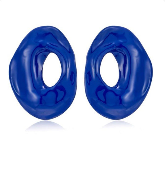 Fengxue Silver Needle Enamel Earrings