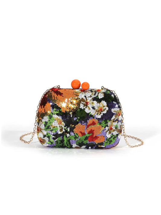 Glitter sequin evening clutch