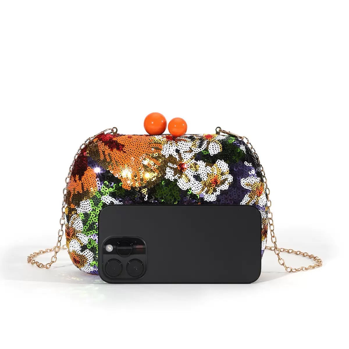 Glitter sequin evening clutch