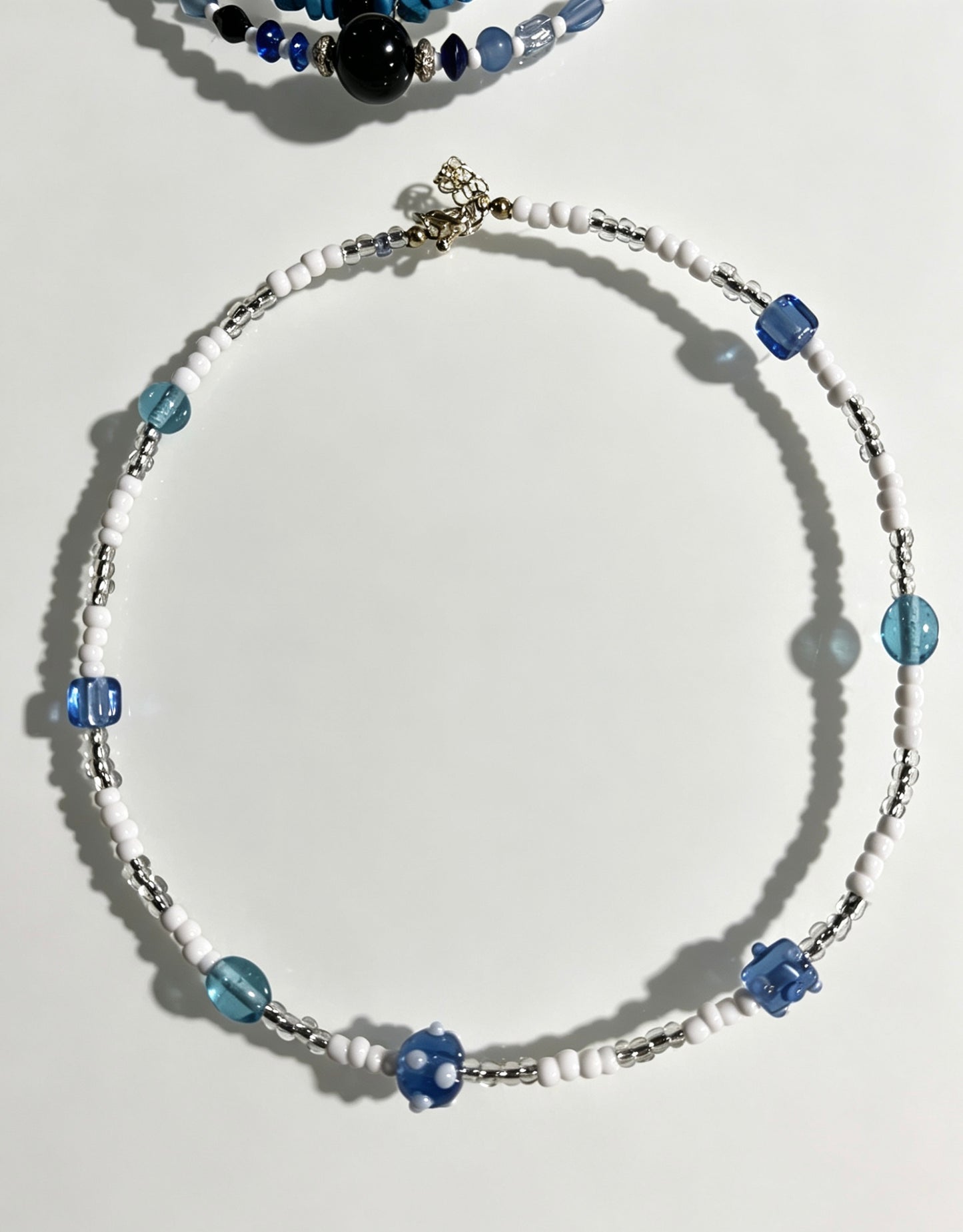Misty Ocean Shard Beaded Necklace