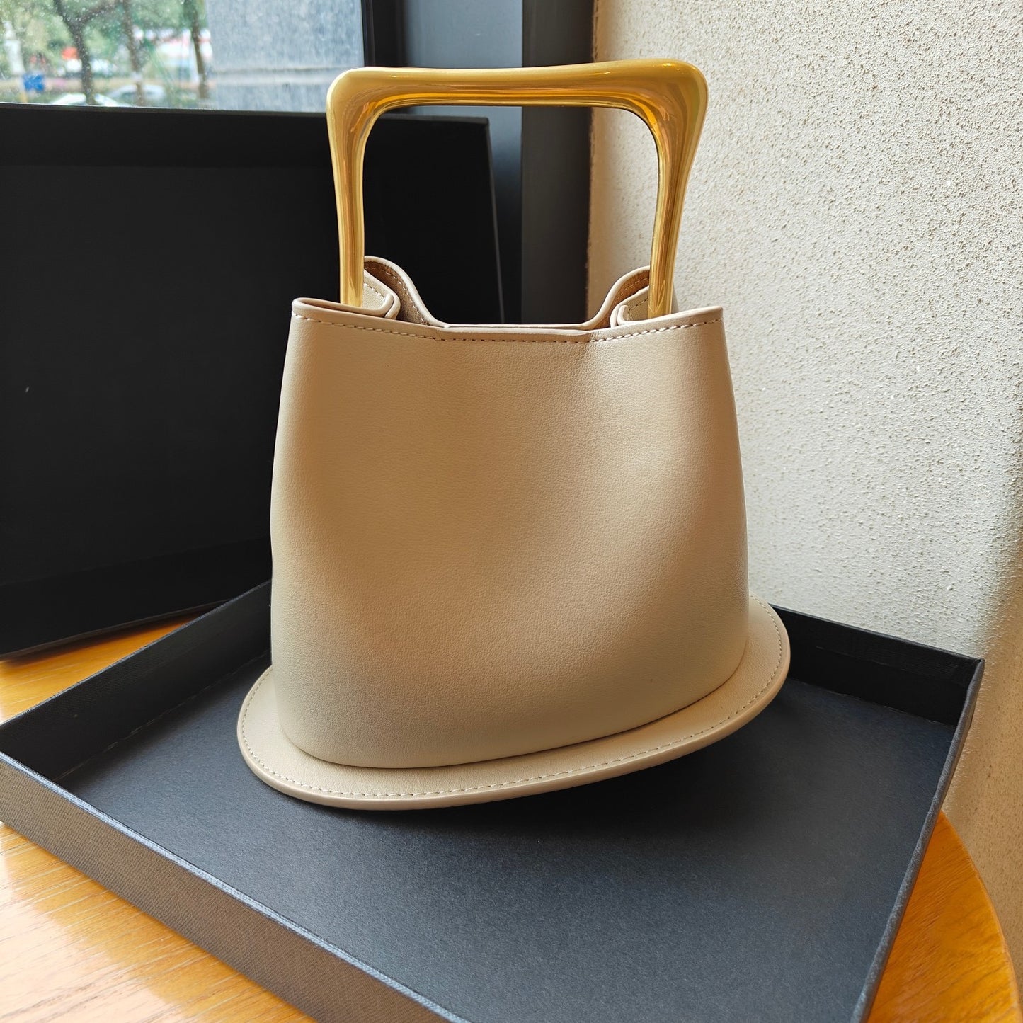 Leather Bucket Bag