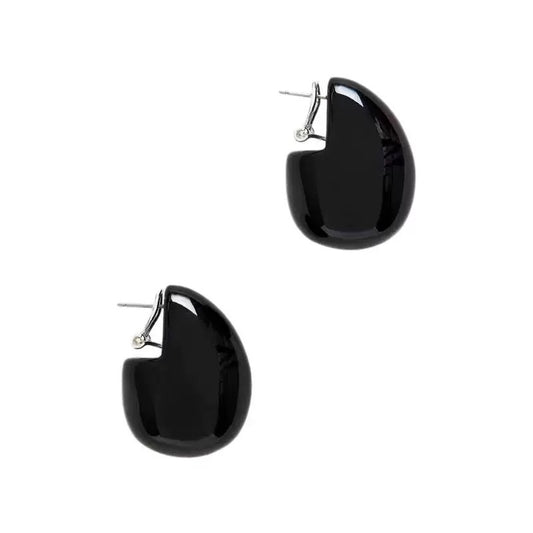 Avocado Resin Teardrop Earrings