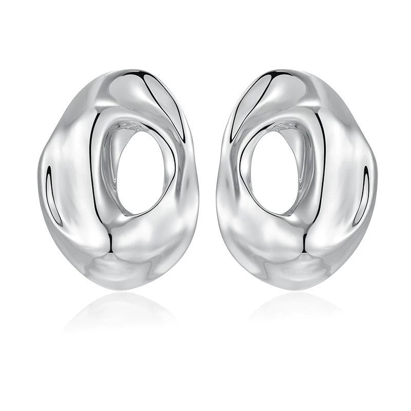 Fengxue Silver Needle Enamel Earrings