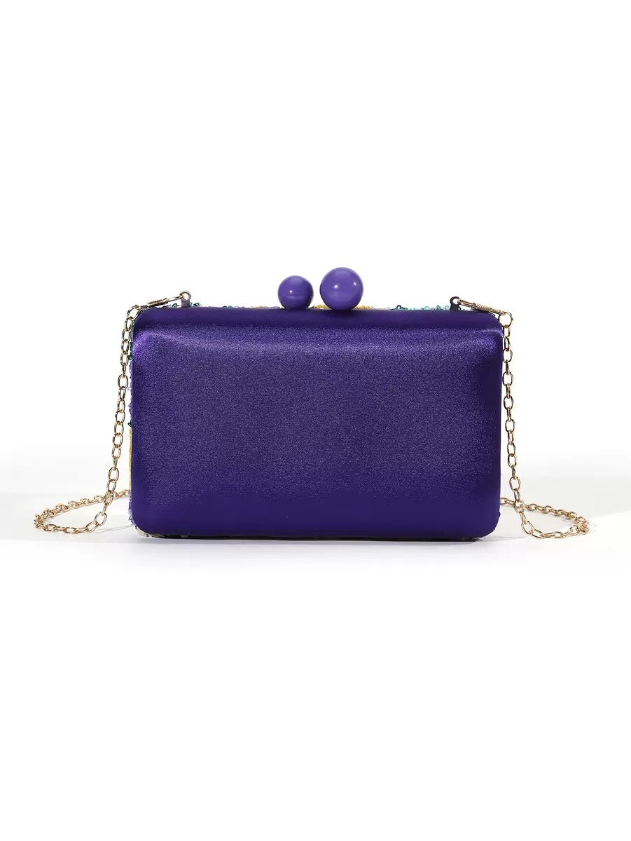 Glitter sequin evening clutch
