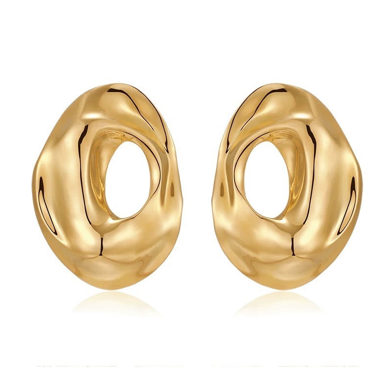 Fengxue Silver Needle Enamel Earrings