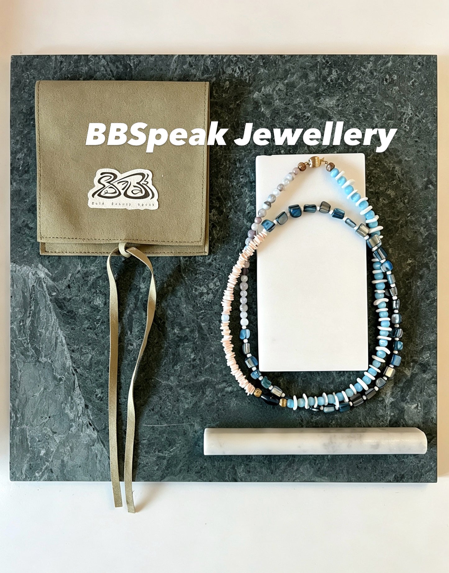 Isle Prelude Natural Stone Gradient Beaded Necklace