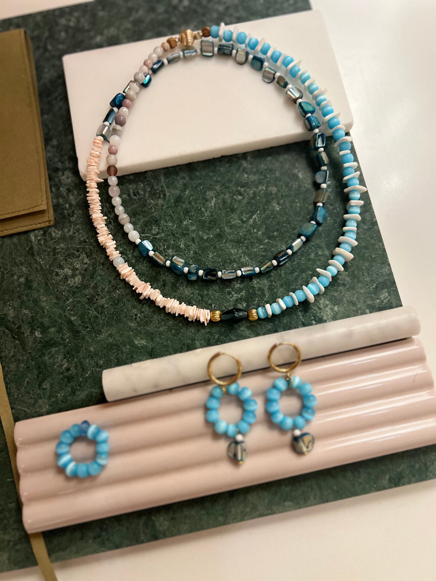 Isle Prelude Natural Stone Gradient Beaded Necklace