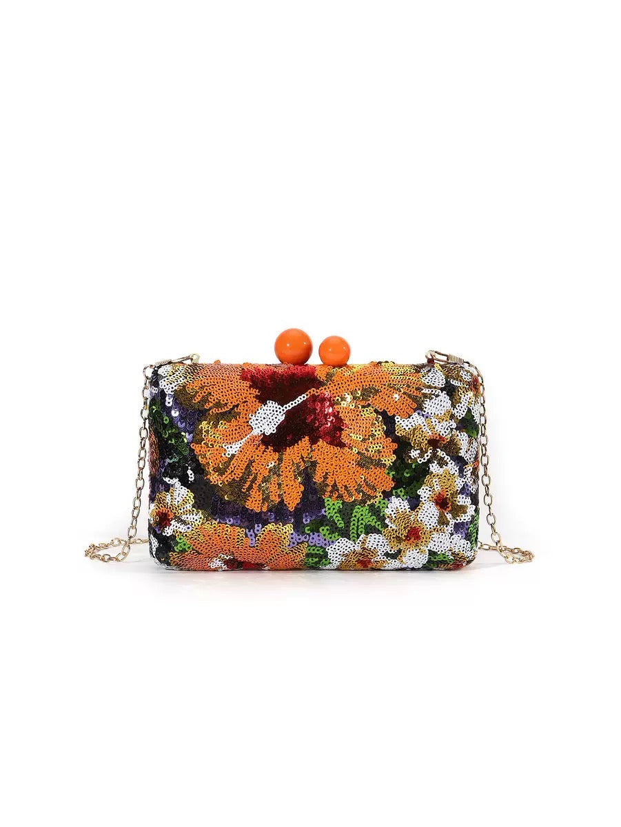 Glitter sequin evening clutch