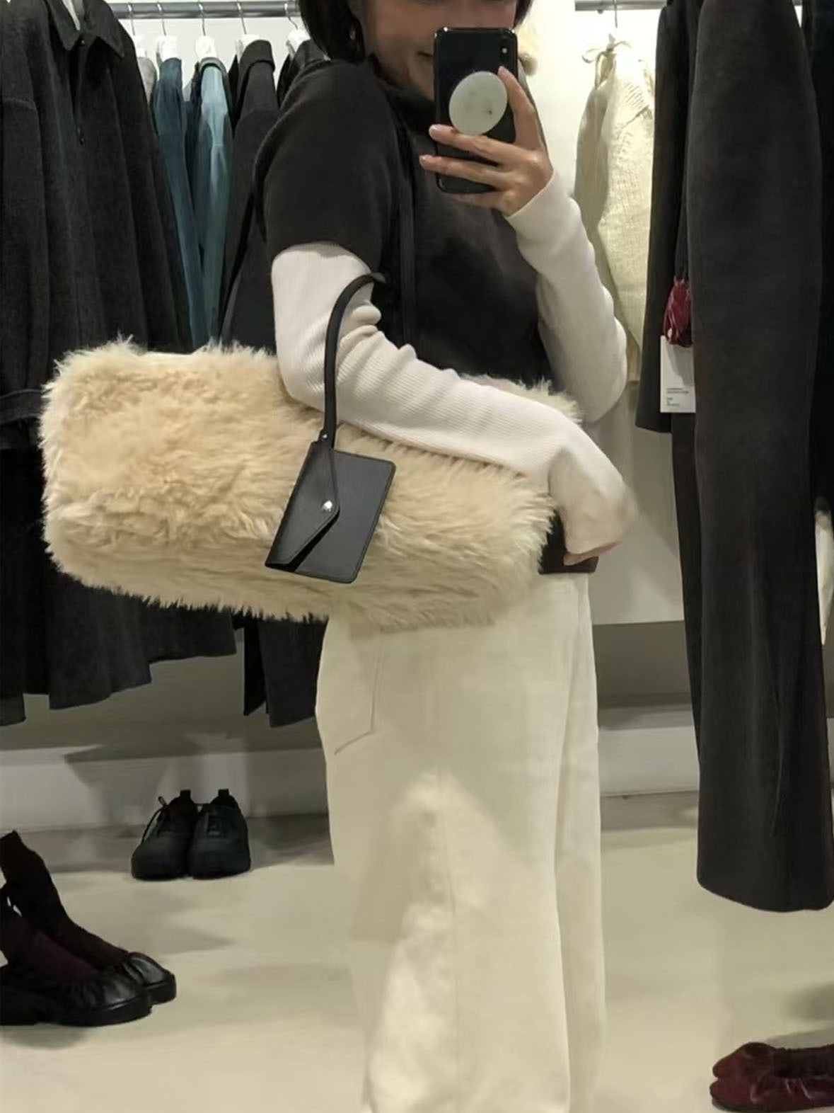 BBSpeak Faux Fur Tote Bag