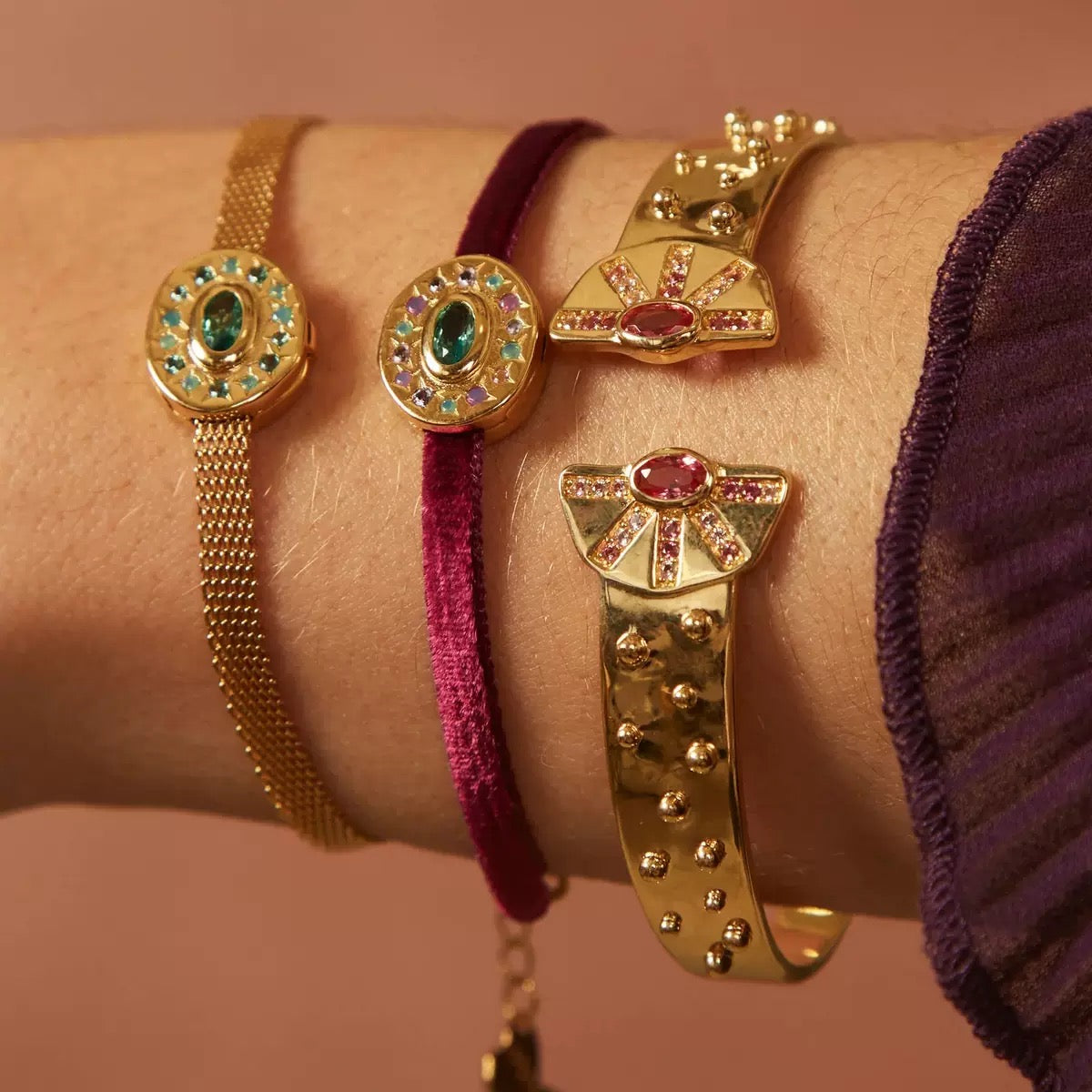 Vintage Sunflower Bracelet