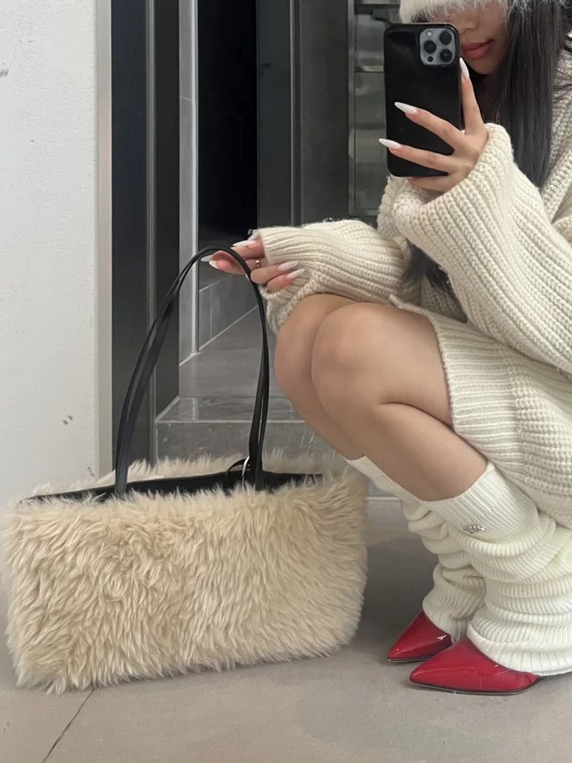 BBSpeak Faux Fur Tote Bag