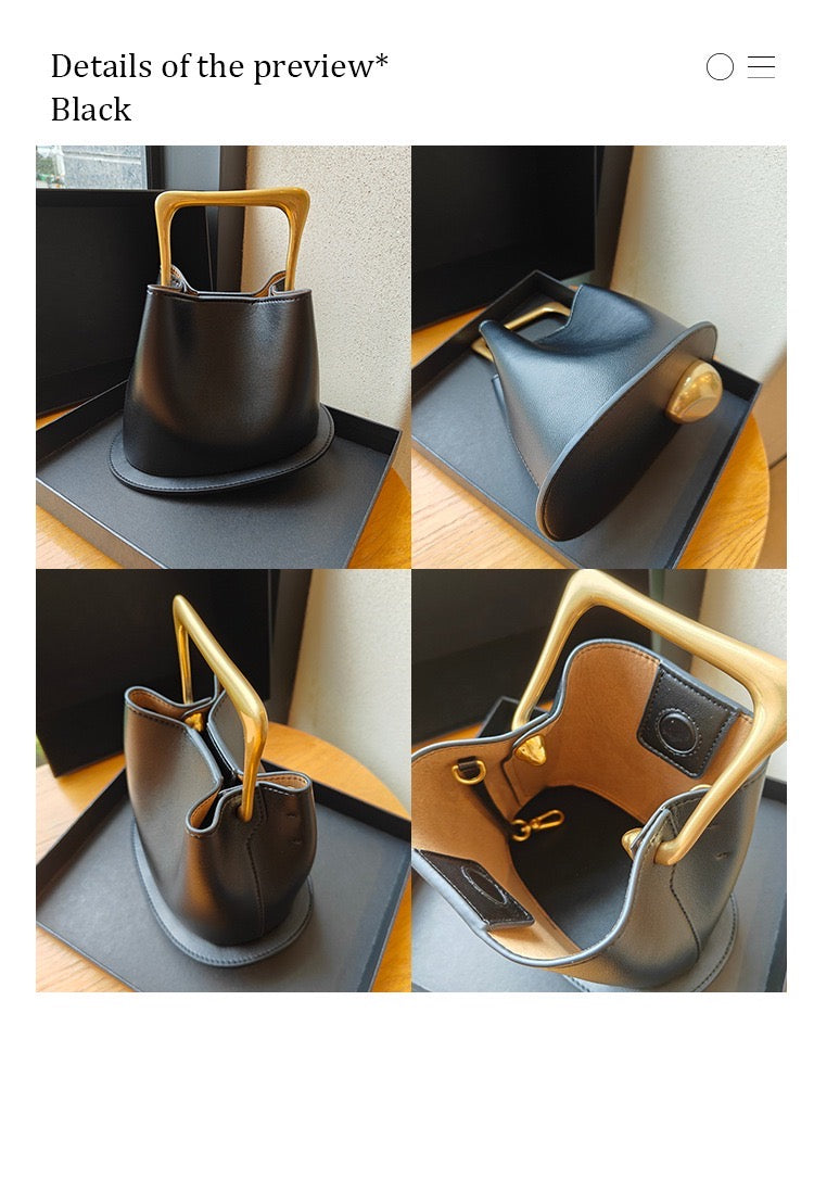 Leather Bucket Bag